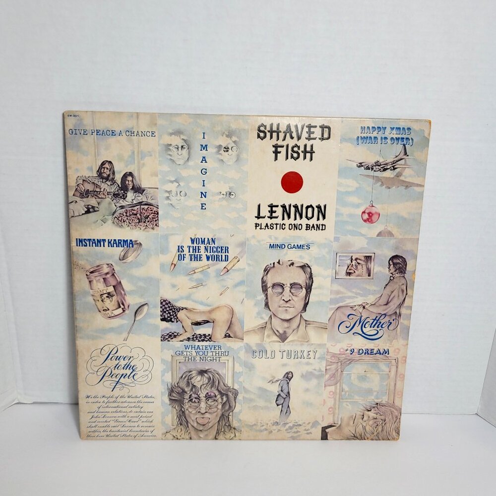 John Lennon Plastic Ono Band Shaved Fish LP Vinyl Record Album 1975